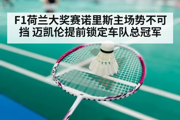 F1荷兰大奖赛诺里斯主场势不可挡 迈凯伦提前锁定车队总冠军